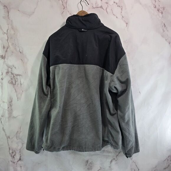 Columbia Jacket Mens XXL Gray Black Fleece Full Zip Nylon Shouder Denali - Picture 5 of 11